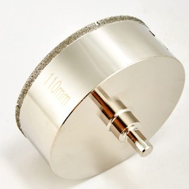 DaduoRi 4 1/4 Inch (110mm) Diamond Hole Saw with Pilot Bit, 4.25" (4 3/8") Hole Saw with Center Drill Bit for Marble, Granite, Porcelain Tiles, Glass, 1 1/2" Depth of Cut for Thick Countertops