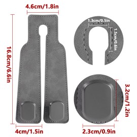 LUCKY-M 2Pack Car Hooks for Headrest, Car Headrest Hook for Purses and Bags, Car Seat Back Storage Hook Purse Holder for Car, Car Accessories for Women(Grey)