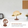Toddmomy Hat Stand Rack Wig Display Rack Round Hat Stand