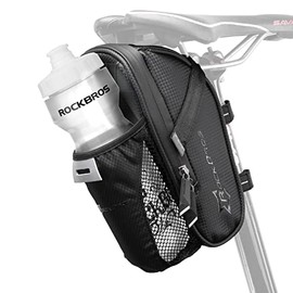ROCKBROS Bicycle Saddle Bag Bicycle Seat Bag with Bottle Holder for MTB Road Bike Waterproof Scratch-Resistant Reflective with/without Water Bottle