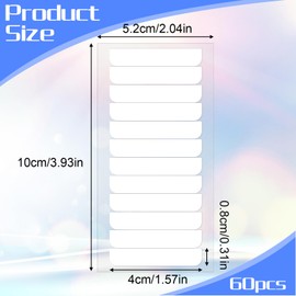 Single Sided Hair Extension Tape Replacement, 60 Pcs Single Sided Replacement Tape for Hair Extensions Adhesive 1.57 x 0.32 Inch Skin-Friendly Adhesive Formula for Seamless Invisible Tapes Ins