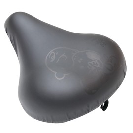 Saddle Cover, Electric Assisted Bicycle, For Large Saddles, Extended Charlie CAP Big, Snoopy, Charlie Brown, Black, Brown, Waterproof, Cute (Black)