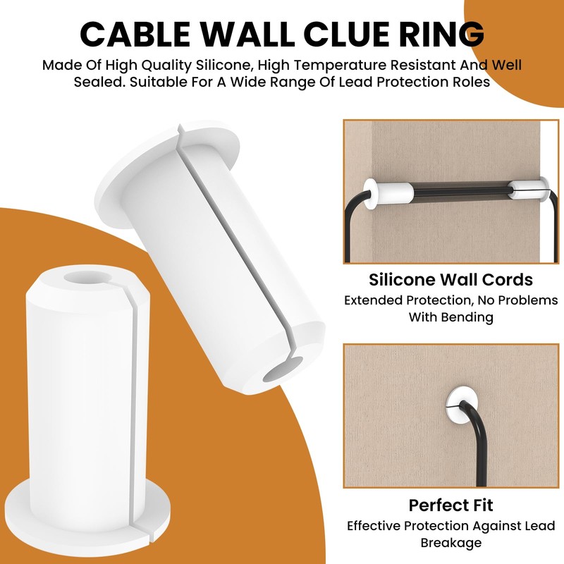 ZDRU 2pcs in Wall Pass Through Cable Routing Kit Compatible