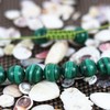 DAZCOLO Handmade Gem Bracelet Adjustable Macrame Gemstone 8mm Round Beads