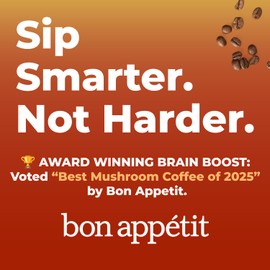 Award-Winning Shroomi Mental Performance Coffee | Organic Fair Trade Medium Roast Nicaragua | 16,000mg Fruiting Body Mushrooms | Focus & Clarity | 10oz Ground