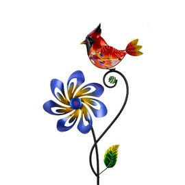 Viterlight Wind Spinners Outdoor, Cardinal Wind Spinner, Kinetic Windmill with Metal Stake, Decorative Pinwheels for Lawn, Patio, Garden Decor