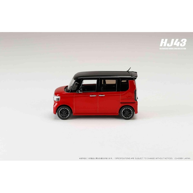 1/43 Honda N-BOX CUSTOM Premium Crystal Red Metallic & Black