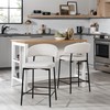 Walker Edison Modern Curved Back Counter Stool Filled Foam, Set