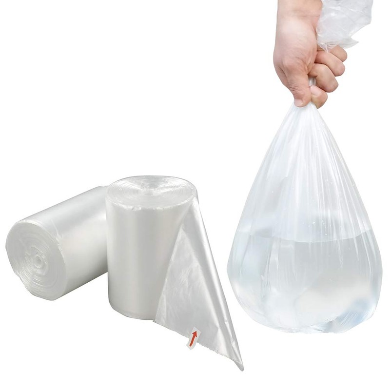 Yubine 2.6 Gallon Clear Trash Bags, Small Garbage Bags for