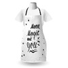 Ambesonne Romantic Apron, Moon Magic and You Inspirational Messy Modern