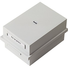helit H6212282 Index Card Box for 900 Cards DIN A6 quer lichtgrau