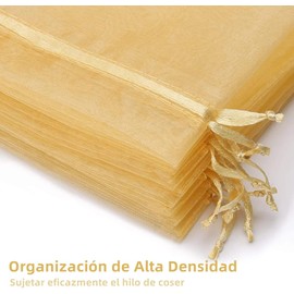 Summala - 100 Bolsas de Regalo de Organza Transparente, 7 x 9 cm, Bolsas de Regalo de Boda con Cordón, Bolsas de Regalo de Joyería Pequeñas para Fiestas, Festivales, Joyas, Jabones de Baño (Amarillo)