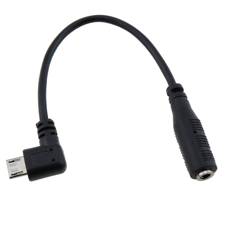 LUORNG Audio Adapter Cable Black Micro USB to 3.5 Female
