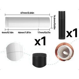 AOYEGIC 10 Stück Leer Lippenstifthülsen,Wiederverwendbar Kunststoff Lipgloss Behälter,Balm Flasche zum Selbst Befüllen,verwendet für Outdoor-Aktivitäten,Reisen,Sport(5g,Schwarz und Weiß)