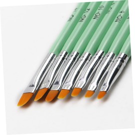 Minkissy 1set Green Wooden Handle Nail Art Brush Dotting Pen Colored Painting Tools for Nail Art Manicure Accessories Fine Details Patterns