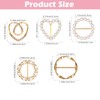 5 Pcs Scarf Rings for Women 5 Styles T-shirt Ties