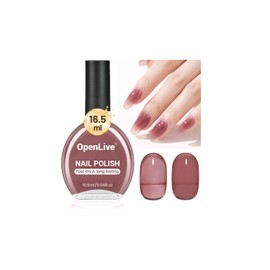 OpenLive 16.5ml Jelly Mauve Red Nail Polish Large Volume Quick Dry Nail Polish, Long Lasting Shine, Fingernail Toenail Nail Art DIY Home Travel Nail Art Gift