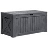 Greesum 120 Gallon Deck Box, Resin Outdoor Storage Container for