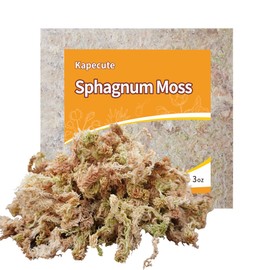 Kapecute 3 oz Natural Sphagnum Moss Brick for Plants and Reptiles, Remarkable Natural Properties Orchid Varieties and Great for Terrariums for Reptiles and Amphibians
