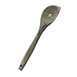 Island Bamboo Pakkawood 12-Inch Corner Spoon, Black