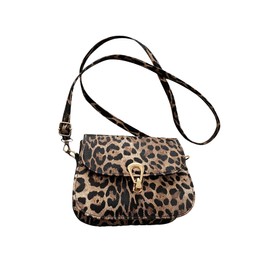 SOLY HUX Women's Leopard Crossbody Bags Flap Buckle PU Leather Mini Elegant Handbags Brown One Size