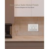 ZILLSEA 2-Pack Triple Light Switch Cover Plate, Metal 3 Toggle
