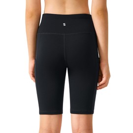 Stelle Girls 8" Volleyball Shorts Youth Bike Shorts Athletic Yoga Dance Gymnastics Compression Shorts with Pockets(Black,XXL)