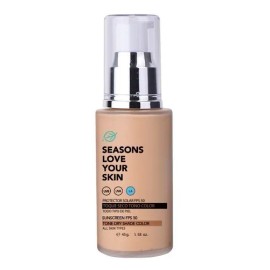 Protector Solar Facial Con Color Toque Seco Fps 50 Seasons