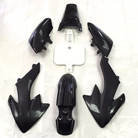 SEMT- Motorctcly Black Plastic Fender Kit Body Work Fairing Kit Compatible With CRF XR XR50 CRF50 Clone 125CC Pit Dirt Bike [B074MNDTFT]