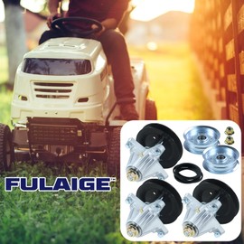 FULAIGE 3 Pack 918-06978 Spindle Assembly with 756-05034A Idler Pulley 954-05025A Belt Replaces Spindle 618-06978 Cub Cadet 91806978 for Cub Cadet XT1-ST54 XT1-GT54 XT1-ST54 KH XT2-GX54 Tractors