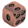 7pcs Metal Dice Set Exquisite Square Inlaid Skull Pattern Dice