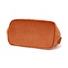 Francfranc Velour Pleated Wire Pouch, Orange with Pocket, Cosmetic Storage
