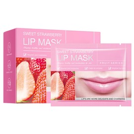 Sweet Strawberry Lip Mask-Remove Dead Skin Moisture Essence Make Your Dry Lip Attractive Tender And Shiny Lip Sleeping Mask (20pcs）