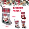 RosyFate Christmas Stocking Set of 3, Large Santa Stocking for