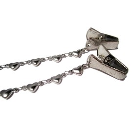 ATLanyards Solid Heart Clip Eyeglass Holder Chain, PICK YOUR SIZE, Non Slip Clip Grips (Small - 24")