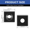 Seekliny 8pcs 2020 Corner Cube M6 Black for V-Slot 2020