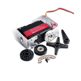 RCmall 80KG High Torque Digital Servo 7.4V IP66 Waterproof Dual Shaft Metal Gear 180° for RC Car 1/5 Robot Arm with U-Mount