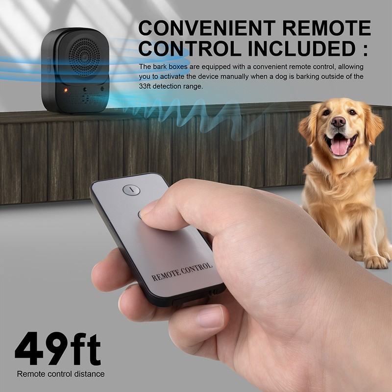 Ultrasonic Dog Repeller Dog Bark Deterrent Devices Rechargeable Portable Multifunctional