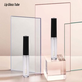 1.3ml Empty Lip Gloss Tube Lip Gloss Wand Bottles Containers Pack of 10 (Black Cap)