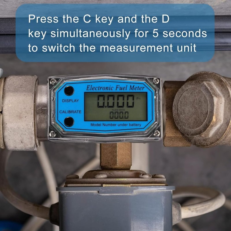 Ticfox Flow Meter, Turbine Meter, Digital Turbine Flow Meter, 15-120