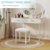 Small Vanity Stool, Cute Vanity Stools with Faux Teddy Fur