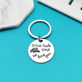 Ximalun Drive Safe Keyring for Dad Fathers Day Gift Drive Safe Dad We Love You Keyring Gifts for Daddy Papa Father Valentines Christmas Birthday Gifts Dad Gifts from Daughter Son