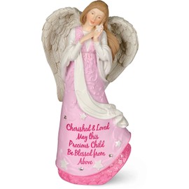 Angel Blessings Cross Figurine - Girl, 6-1/4" High, 13162