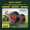 Wiltire (2 Pack) 4.10/3.50-4 Flat Free Tire and Wheel 10-Inch