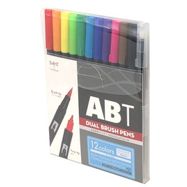 Tombow Pencil Brush Pen Dual Brush Pen ABT 12 Color Set Basic AB-T12CBA