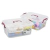Joyeen 8 Quart Plastic Latching Storage Bins, Storage Boxes with