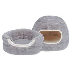 Slumber Pet Cuddler Beds - Soft and Ultra-Comfortable Beds for Cats and Small Dogs - 16"D x 12"H, Dove