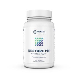 Restore PM  Suplementos GABA de melatonina liposomal  60 cpsulas con melatonina (3.5 mg) 5HTP (100 mg) glutatin (65 mg) apigenina (75 mg) GABA (150...