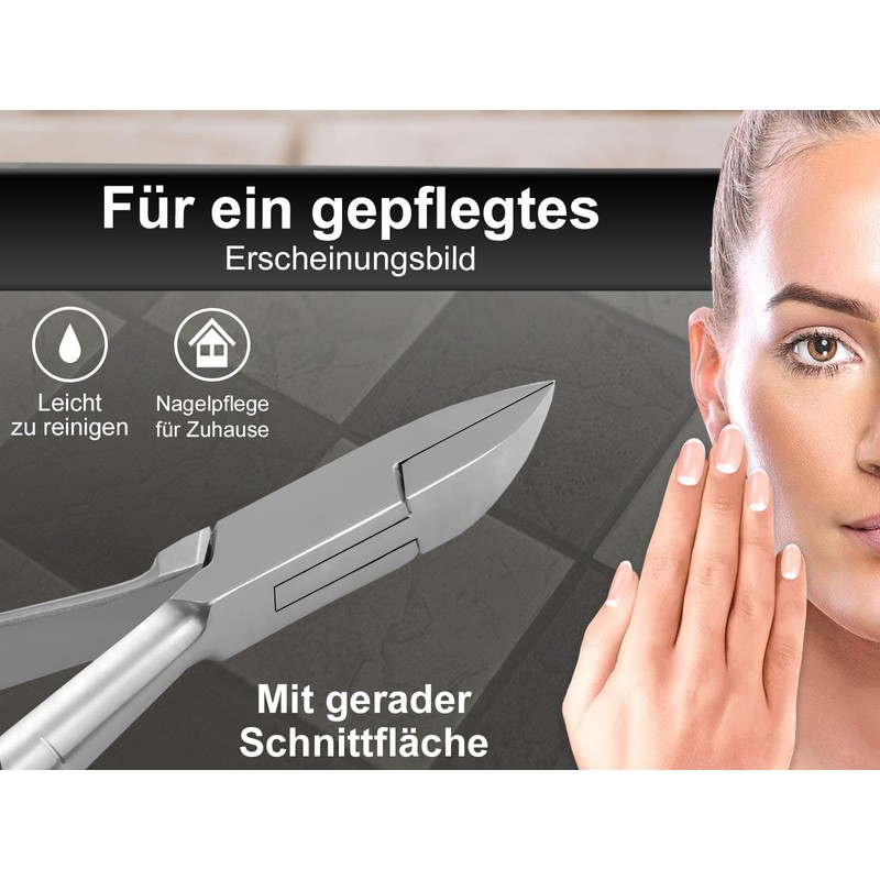 Extra strong nail clippers 15.5 cm with straight cutting surface