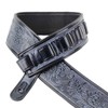 Walker & Williams DLX-282 Black Leather Padded Guitar Strap with